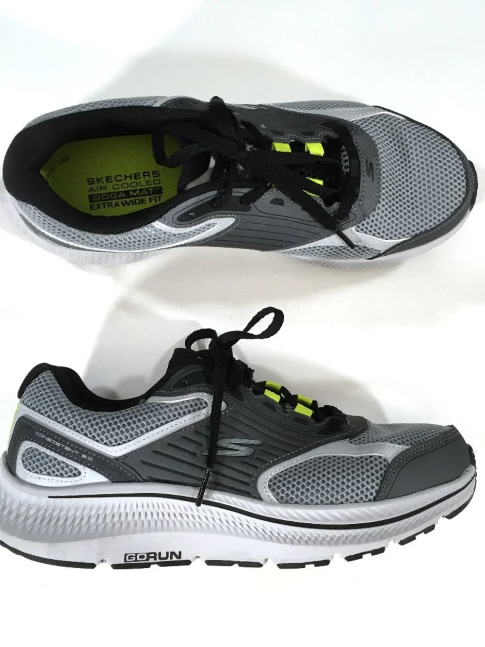 Skechers GOrun Consistent 2.0 Lace Up Sneakers Men Size 8 Wide Gray 220868W